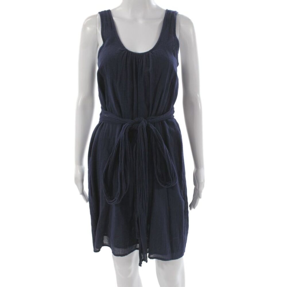 Calypso Saint Barth Women Tank Dress Blue Cotton Sleeveless Short Size XS